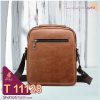 الگوی کیف دوشی مردانه چرمی مدل فرهان T 11128