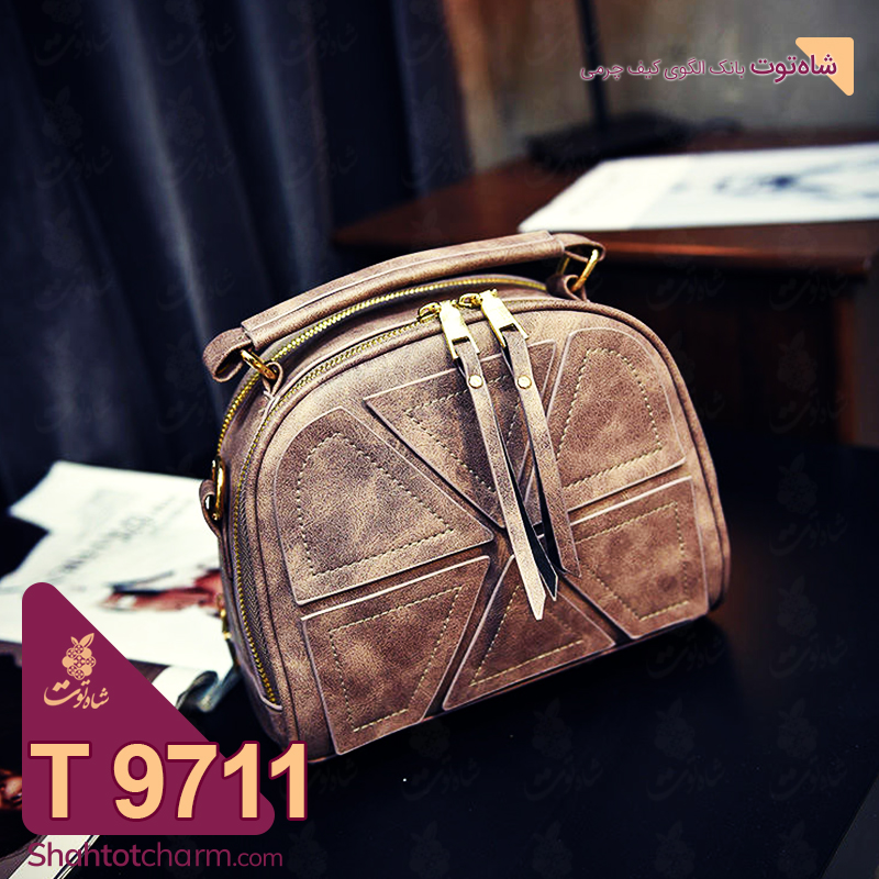 الگوی پرینت کیف دوشی زنانه چرمی چرمی مدل پرتو T 9711